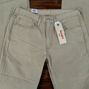 NWT Men's Levi's 514 Striaight Fit Jeans "British Khaki". Size 34 x 34.